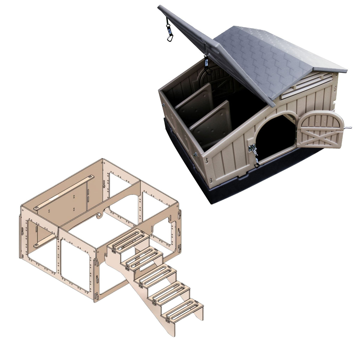Standard Chicken Coop & Stand with Stairs– Sugar Sky Farms